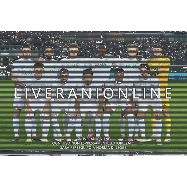 TVRG Atalanta vs Sporting Lisbona nella foto formazione Sporting Lisbona, in piedi da SX Goncalo Bernardo Inacio, Jeremiah Israel St. Juste, Viktor Elnar Gyokeres, Ousmane Diomande, Morten Hjulmand e Franco Israel; in basso da SX Pedro Antonio Goncalves, Ricardo de Sousa Esgaio, Marcus Edwards, Matheus Reis de Lima e Francisco Antonio Trincao Bergamo 14-03-2024 Gewiss Stadium UEFA Europa League - ottavi di finale gara di ritorno foto Roberto Garavaglia/Agenzia Aldo Liverani sas/AGENZIA ALDO LIVERANI SAS