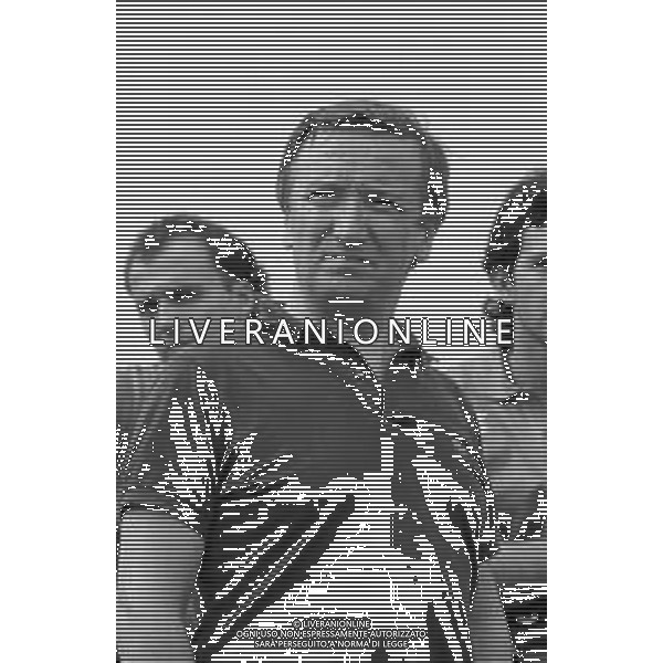 Neg- RETROSPETTIVA GIAN MAURO BORSANO PRESIDENTE TORINO CALCIO NELLA FOTO AL SUO ARRIVO AL RITIRO ESTIVO DI BORNO NELL\'ANNO 1990-1991 AG ALDO LIVERANI SAS