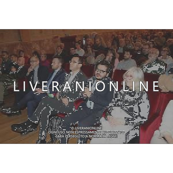 IMOLA 15 03 2024 IL SINDACO PANIERI HA CONSEGNATO LA CITTADINANZA ONORARIA A PATRICK GEORGE ZAKI Il conferimento era stato approvato dal Consiglio comunale il 26 luglio 2021 NELLA FOTO PATRICK GEORGE ZAKI SINDACO MARCO PANIERI IN PLATEA ©SANNA / AGENZIA ALDO LIVERANI SAS