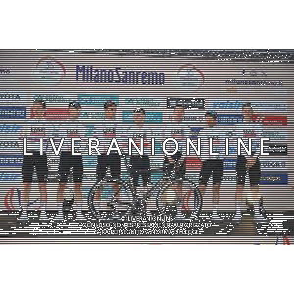15-03-2024 Presentazione Squadre Milano - Sanremo 2024; 2024, Uae Team Emirates; Pogacar, Tadej; Hirschi, Marc; Pavia;  ©SIROTTI / AGENZIA ALDO LIVERANI SAS