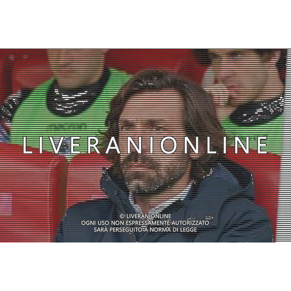 TVEM coach Andrea Pirlo of Sampdoria during the Italian Serie B match between SSC Bari vs Sampdoria on March 16, 2024 at the San Nicola stadium in Bari, Italy. Photo by Emmanuele Mastrodonato/agenzia Aldo Liverani sas/ AGENZIA ALDO LIVERANI SAS