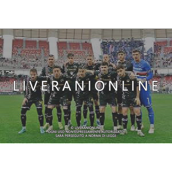 TVEM Formazione Sampdoria team line up during the Italian Serie B match between SSC Bari vs Sampdoria on March 16, 2024 at the San Nicola stadium in Bari, Italy. Photo by Emmanuele Mastrodonato/agenzia Aldo Liverani sas/ AGENZIA ALDO LIVERANI SAS