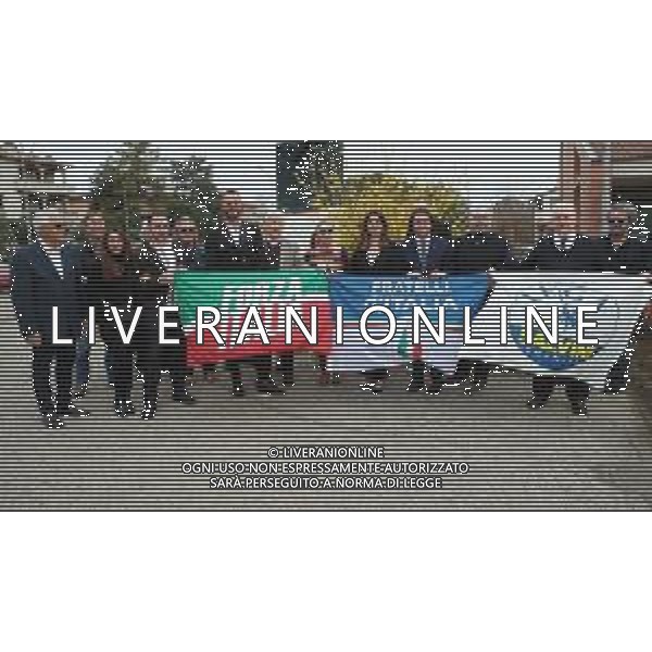 CASALFIUMANESE 16 03 2024 STEFANIA ROVATI CANDIDATO SINDACO DI CENTRO DESTRA NELLA FOTO STEFANIA ROVATI CANDIDAT SINDACO CON I RAPRESENTANTI DI FRATELLI D\'ITALIA,LEGA FORZA ITALIA ©SANNA / AGENZIA ALDO LIVERANI SAS