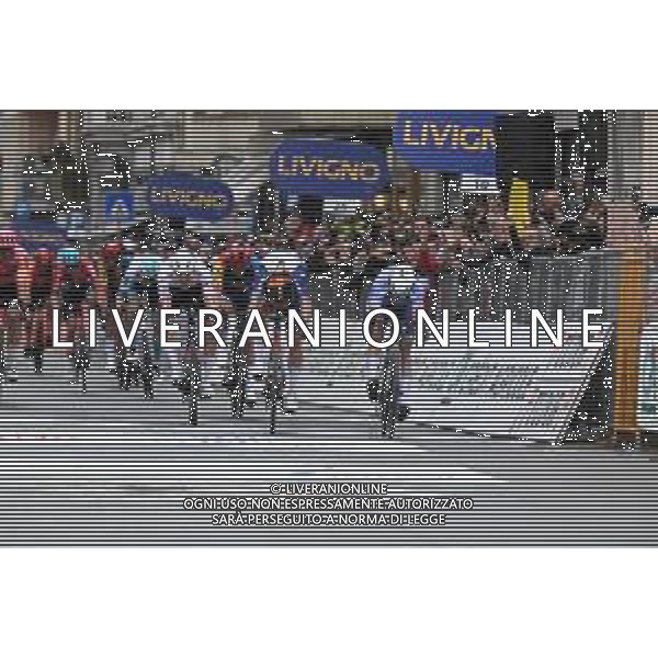 16-03-2024 Milano - Sanremo; 2024, Alpecin - Deceuninck; 2024, Jayco Alula; 2024, Uae Team Emirates; Philipsen, Jasper; Matthews, Michael; Pogacar, Tadej; Sanremo; ©SIROTTI / AGENZIA ALDO LIVERANI SAS
