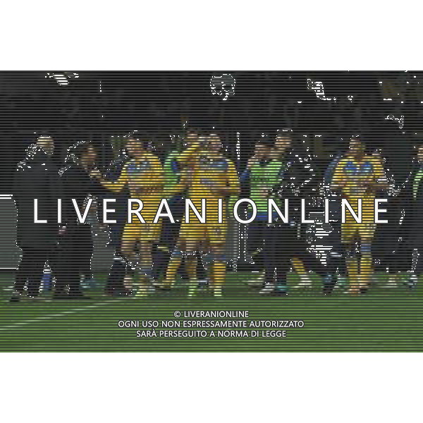 Frosinone vs Lazio - Campionato Serie A TIM - 29 giornata - Stadio B.Stirpe - Frosinone 16-03-2024 nella foto Esultanza Frosinone dopo Gol Lirola ©Federico Gaetano / AGENZIA ALDO LIVERANI SAS