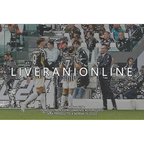 Torino 17.03.2024 Allianz Stadium @Manuela Viganti/Ag. Aldo Liverani sas Juventus vs Genoa Campionato Calcio Serie A TIM 2023/2024 29a giornata Nella foto: ALLEGRI MASSIMILIANO-FEDERICO CHIESA-DUSAN VLAHOVIC ©Viganti / AGENZIA ALDO LIVERANI SAS