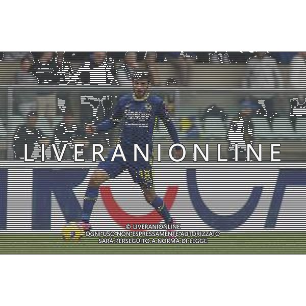 Fabien Centonze of Hellas Verona FC play the ball during Hellas Verona FC vs AC Milan, 29° Serie A Tim 2023-24 game at Marcantonio Bentegodi Stadium in Verona (VR), Italy, on March 17, 2024. (Photo by Davide Casentini)/ AGENZIA ALDO LIVERANI SAS