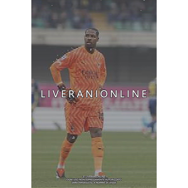Mike Maignan of AC Milan during Hellas Verona FC vs AC Milan, 29° Serie A Tim 2023-24 game at Marcantonio Bentegodi Stadium in Verona (VR), Italy, on March 17, 2024. (Photo by Davide Casentini)/ AGENZIA ALDO LIVERANI SAS