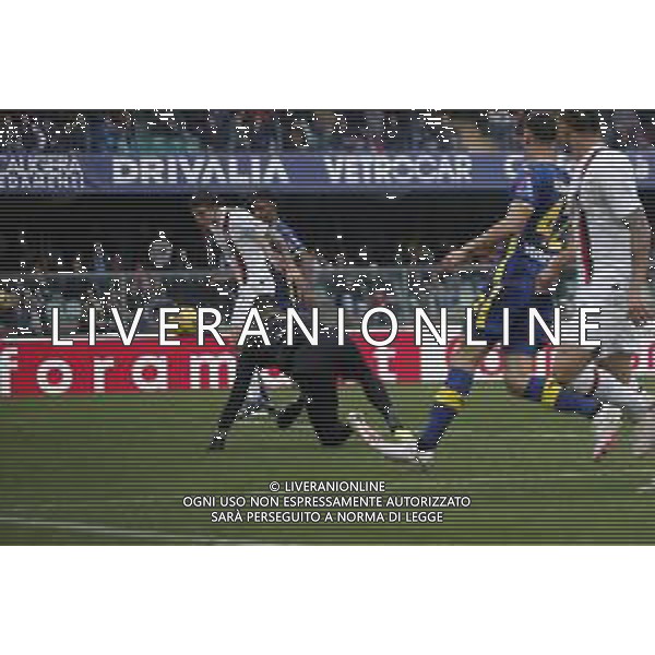 Christian Pulisic of AC Milan. scores a goal during Hellas Verona FC vs AC Milan, 29° Serie A Tim 2023-24 game at Marcantonio Bentegodi Stadium in Verona (VR), Italy, on March 17, 2024. (Photo by Davide Casentini)/ AGENZIA ALDO LIVERANI SAS
