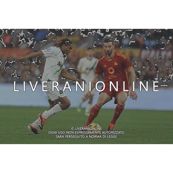 Roma vs Sassuolo - Campionato Serie A TIM - 29 giornata - Stadio Olimpico - Roma 17-03-2024 nella foto Armand Lauriente\' e Cristante Bryan ©Federico Gaetano / AGENZIA ALDO LIVERANI SAS