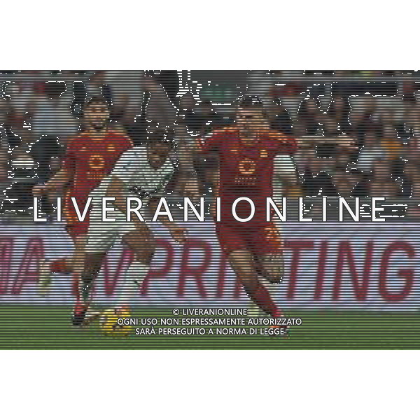 Roma vs Sassuolo - Campionato Serie A TIM - 29 giornata - Stadio Olimpico - Roma 17-03-2024 nella foto Armand Lauriente\' e Mancini Gianluca ©Federico Gaetano / AGENZIA ALDO LIVERANI SAS