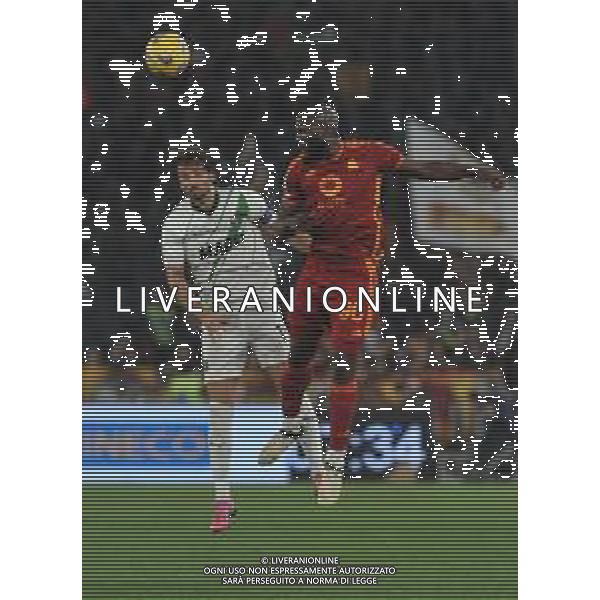 Roma vs Sassuolo - Campionato Serie A TIM - 29 giornata - Stadio Olimpico - Roma 17-03-2024 nella foto Romelu Lukaku e Gian Marco Ferrari ©Federico Gaetano / AGENZIA ALDO LIVERANI SAS