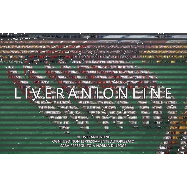 DIAP-OLIMPIADI DI MOSCA NELL\'ANNO 1980 NELLA FOTO LA CERIMONIA DI INAUGURAZIONE DELLE OLIMPIADI DI MOSCA FOTO ENRICO LIVERANI-AG ALDO LIVERANI SAS