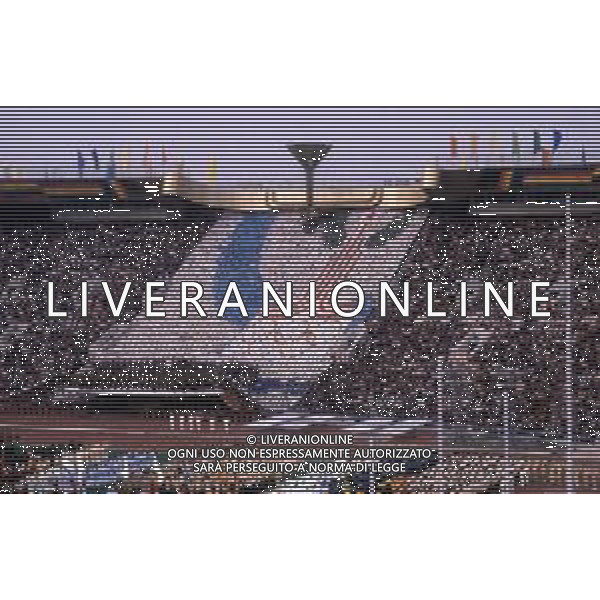 DIAP-OLIMPIADI DI MOSCA NELL\'ANNO 1980 NELLA FOTO LA CERIMONIA DI INAUGURAZIONE DELLE OLIMPIADI DI MOSCA FOTO ENRICO LIVERANI-AG ALDO LIVERANI SAS