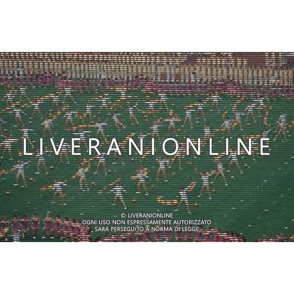 DIAP-OLIMPIADI DI MOSCA NELL\'ANNO 1980 NELLA FOTO LA CERIMONIA DI INAUGURAZIONE DELLE OLIMPIADI DI MOSCA FOTO ENRICO LIVERANI-AG ALDO LIVERANI SAS