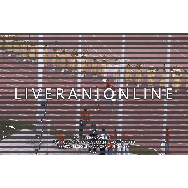 DIAP-OLIMPIADI DI MOSCA NELL\'ANNO 1980 NELLA FOTO LA CERIMONIA DI INAUGURAZIONE DELLE OLIMPIADI DI MOSCA FOTO ENRICO LIVERANI-AG ALDO LIVERANI SAS