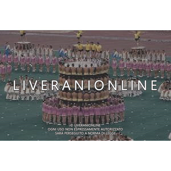 DIAP-OLIMPIADI DI MOSCA NELL\'ANNO 1980 NELLA FOTO LA CERIMONIA DI INAUGURAZIONE DELLE OLIMPIADI DI MOSCA FOTO ENRICO LIVERANI-AG ALDO LIVERANI SAS