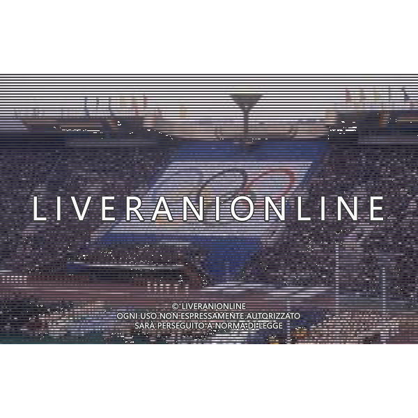 DIAP-OLIMPIADI DI MOSCA NELL\'ANNO 1980 NELLA FOTO LA CERIMONIA DI INAUGURAZIONE DELLE OLIMPIADI DI MOSCA FOTO ENRICO LIVERANI-AG ALDO LIVERANI SAS