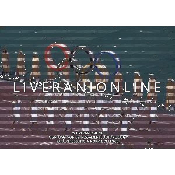 DIAP-OLIMPIADI DI MOSCA NELL\'ANNO 1980 NELLA FOTO LA CERIMONIA DI INAUGURAZIONE DELLE OLIMPIADI DI MOSCA FOTO ENRICO LIVERANI-AG ALDO LIVERANI SAS