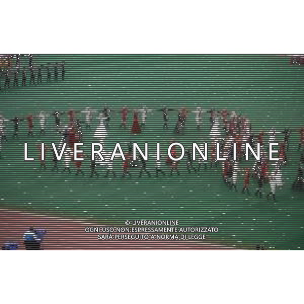 DIAP-OLIMPIADI DI MOSCA NELL\'ANNO 1980 NELLA FOTO LA CERIMONIA DI INAUGURAZIONE DELLE OLIMPIADI DI MOSCA FOTO ENRICO LIVERANI-AG ALDO LIVERANI SAS
