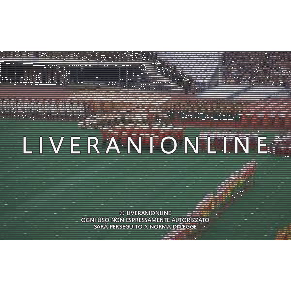 DIAP-OLIMPIADI DI MOSCA NELL\'ANNO 1980 NELLA FOTO LA CERIMONIA DI INAUGURAZIONE DELLE OLIMPIADI DI MOSCA FOTO ENRICO LIVERANI-AG ALDO LIVERANI SAS