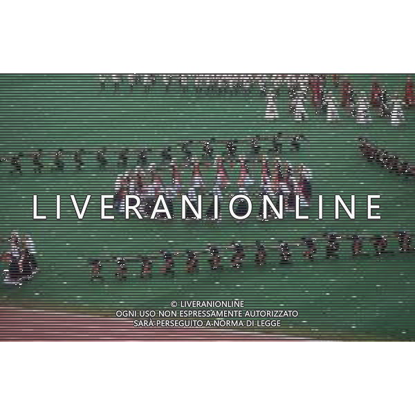 DIAP-OLIMPIADI DI MOSCA NELL\'ANNO 1980 NELLA FOTO LA CERIMONIA DI INAUGURAZIONE DELLE OLIMPIADI DI MOSCA FOTO ENRICO LIVERANI-AG ALDO LIVERANI SAS