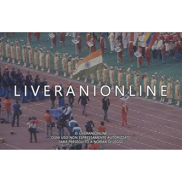 DIAP-OLIMPIADI DI MOSCA NELL\'ANNO 1980 NELLA FOTO LA CERIMONIA DI INAUGURAZIONE DELLE OLIMPIADI DI MOSCA FOTO ENRICO LIVERANI-AG ALDO LIVERANI SAS