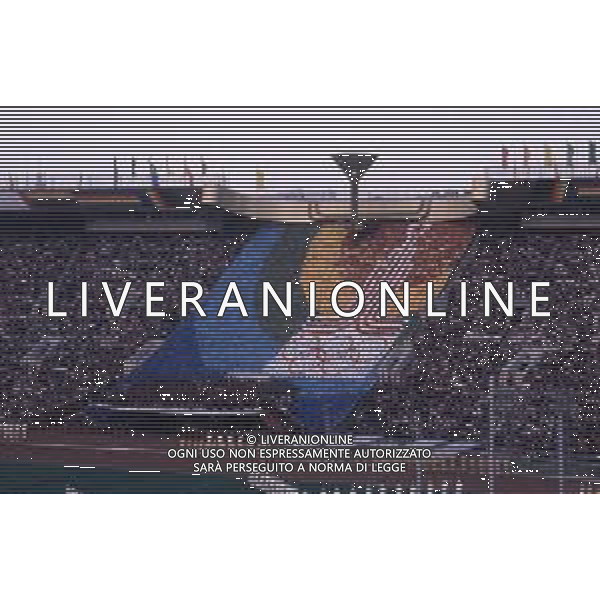DIAP-OLIMPIADI DI MOSCA NELL\'ANNO 1980 NELLA FOTO LA CERIMONIA DI INAUGURAZIONE DELLE OLIMPIADI DI MOSCA FOTO ENRICO LIVERANI-AG ALDO LIVERANI SAS