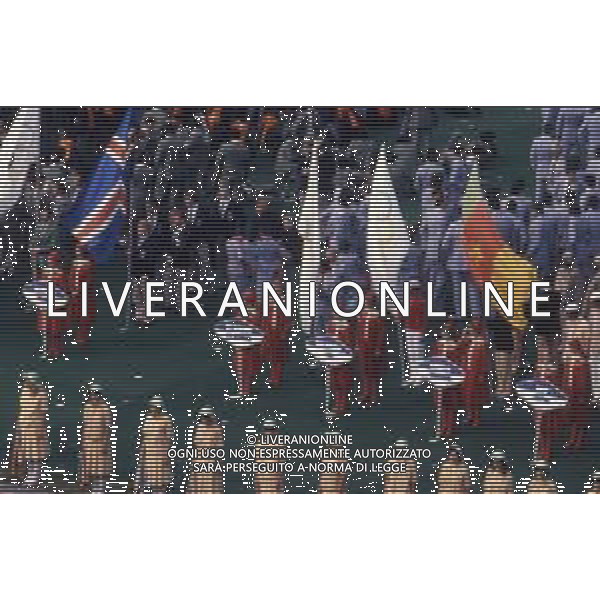 DIAP-OLIMPIADI DI MOSCA NELL\'ANNO 1980 NELLA FOTO LA CERIMONIA DI INAUGURAZIONE DELLE OLIMPIADI DI MOSCA FOTO ENRICO LIVERANI-AG ALDO LIVERANI SAS