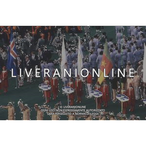 DIAP-OLIMPIADI DI MOSCA NELL\'ANNO 1980 NELLA FOTO LA CERIMONIA DI INAUGURAZIONE DELLE OLIMPIADI DI MOSCA FOTO ENRICO LIVERANI-AG ALDO LIVERANI SAS