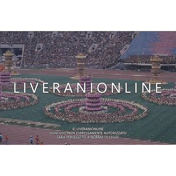 DIAP-OLIMPIADI DI MOSCA NELL\'ANNO 1980 NELLA FOTO LA CERIMONIA DI INAUGURAZIONE DELLE OLIMPIADI DI MOSCA FOTO ENRICO LIVERANI-AG ALDO LIVERANI SAS