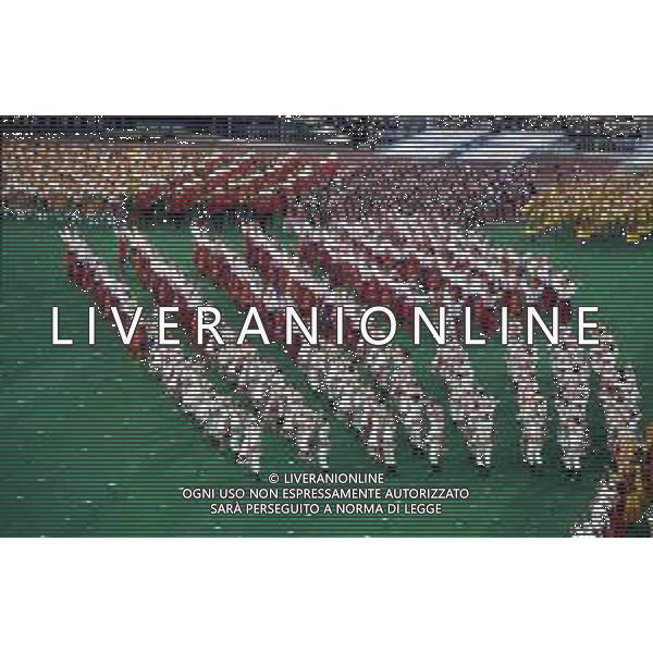 DIAP-OLIMPIADI DI MOSCA NELL\'ANNO 1980 NELLA FOTO LA CERIMONIA DI INAUGURAZIONE DELLE OLIMPIADI DI MOSCA FOTO ENRICO LIVERANI-AG ALDO LIVERANI SAS