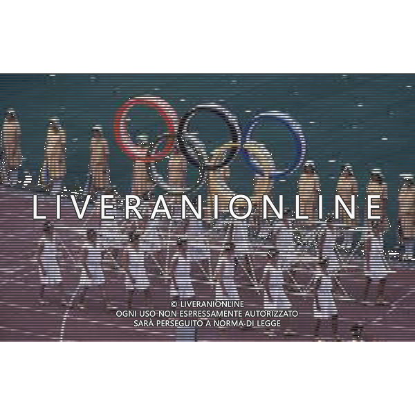 DIAP-OLIMPIADI DI MOSCA NELL\'ANNO 1980 NELLA FOTO LA CERIMONIA DI INAUGURAZIONE DELLE OLIMPIADI DI MOSCA FOTO ENRICO LIVERANI-AG ALDO LIVERANI SAS