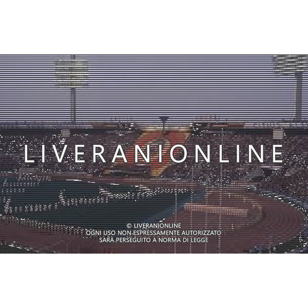 DIAP-OLIMPIADI DI MOSCA NELL\'ANNO 1980 NELLA FOTO LA CERIMONIA DI INAUGURAZIONE DELLE OLIMPIADI DI MOSCA FOTO ENRICO LIVERANI-AG ALDO LIVERANI SAS