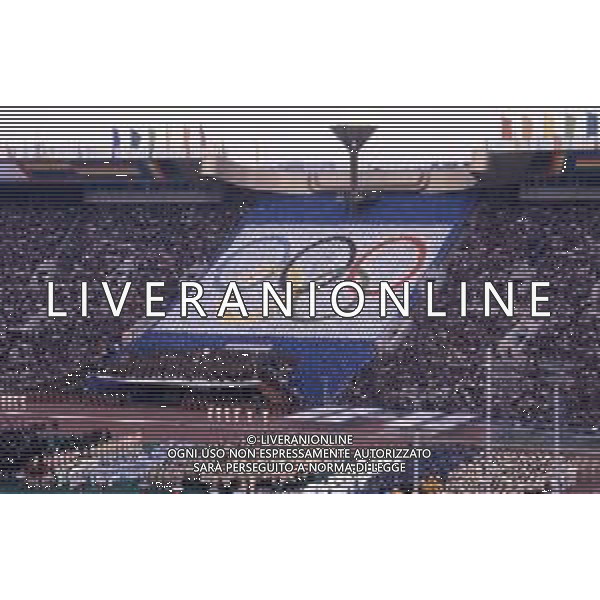 DIAP-OLIMPIADI DI MOSCA NELL\'ANNO 1980 NELLA FOTO LA CERIMONIA DI INAUGURAZIONE DELLE OLIMPIADI DI MOSCA FOTO ENRICO LIVERANI-AG ALDO LIVERANI SAS