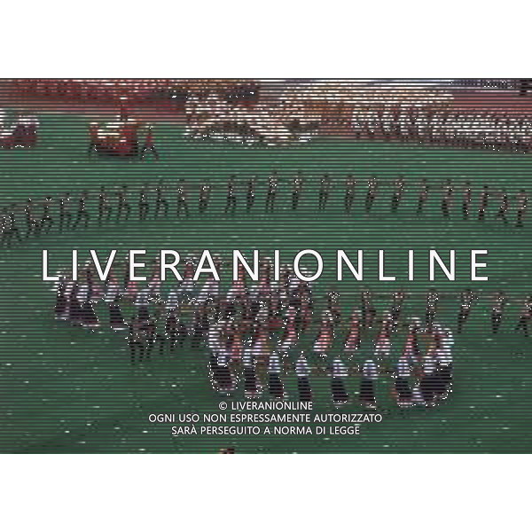 DIAP-OLIMPIADI DI MOSCA NELL\'ANNO 1980 NELLA FOTO LA CERIMONIA DI INAUGURAZIONE DELLE OLIMPIADI DI MOSCA FOTO ENRICO LIVERANI-AG ALDO LIVERANI SAS