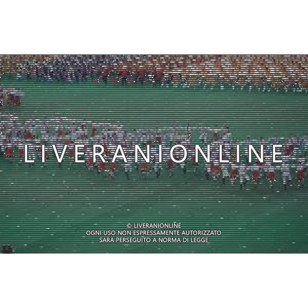 DIAP-OLIMPIADI DI MOSCA NELL\'ANNO 1980 NELLA FOTO LA CERIMONIA DI INAUGURAZIONE DELLE OLIMPIADI DI MOSCA FOTO ENRICO LIVERANI-AG ALDO LIVERANI SAS
