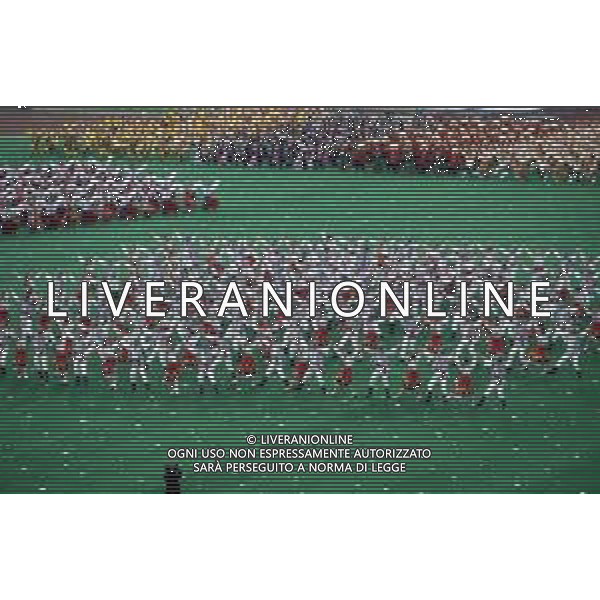 DIAP-OLIMPIADI DI MOSCA NELL\'ANNO 1980 NELLA FOTO LA CERIMONIA DI INAUGURAZIONE DELLE OLIMPIADI DI MOSCA FOTO ENRICO LIVERANI-AG ALDO LIVERANI SAS