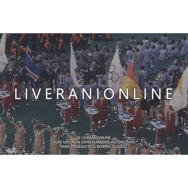 DIAP-OLIMPIADI DI MOSCA NELL\'ANNO 1980 NELLA FOTO LA CERIMONIA DI INAUGURAZIONE DELLE OLIMPIADI DI MOSCA FOTO ENRICO LIVERANI-AG ALDO LIVERANI SAS