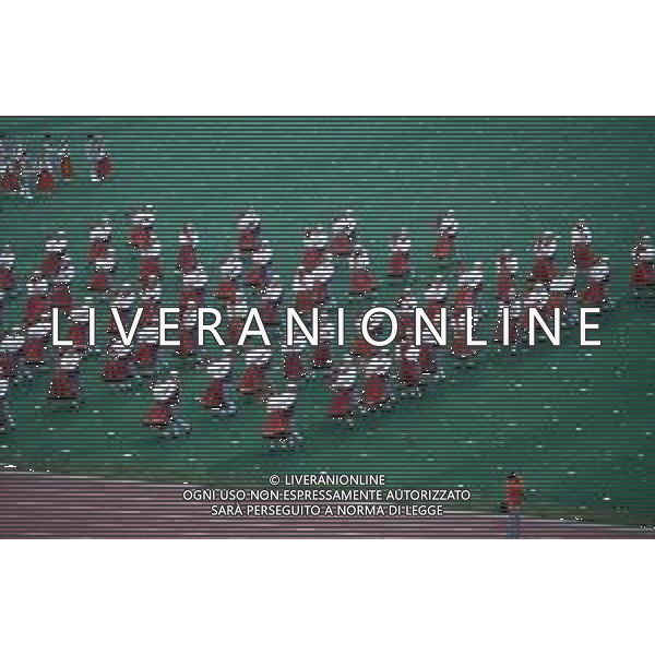 DIAP-OLIMPIADI DI MOSCA NELL\'ANNO 1980 NELLA FOTO LA CERIMONIA DI INAUGURAZIONE DELLE OLIMPIADI DI MOSCA FOTO ENRICO LIVERANI-AG ALDO LIVERANI SAS