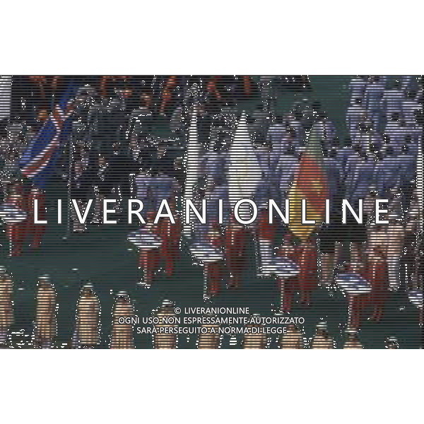 DIAP-OLIMPIADI DI MOSCA NELL\'ANNO 1980 NELLA FOTO LA CERIMONIA DI INAUGURAZIONE DELLE OLIMPIADI DI MOSCA FOTO ENRICO LIVERANI-AG ALDO LIVERANI SAS