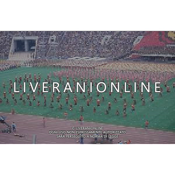 DIAP-OLIMPIADI DI MOSCA NELL\'ANNO 1980 NELLA FOTO LA CERIMONIA DI INAUGURAZIONE DELLE OLIMPIADI DI MOSCA FOTO ENRICO LIVERANI-AG ALDO LIVERANI SAS