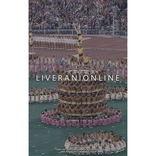 DIAP-OLIMPIADI DI MOSCA NELL\'ANNO 1980 NELLA FOTO LA CERIMONIA DI INAUGURAZIONE DELLE OLIMPIADI DI MOSCA FOTO ENRICO LIVERANI-AG ALDO LIVERANI SAS