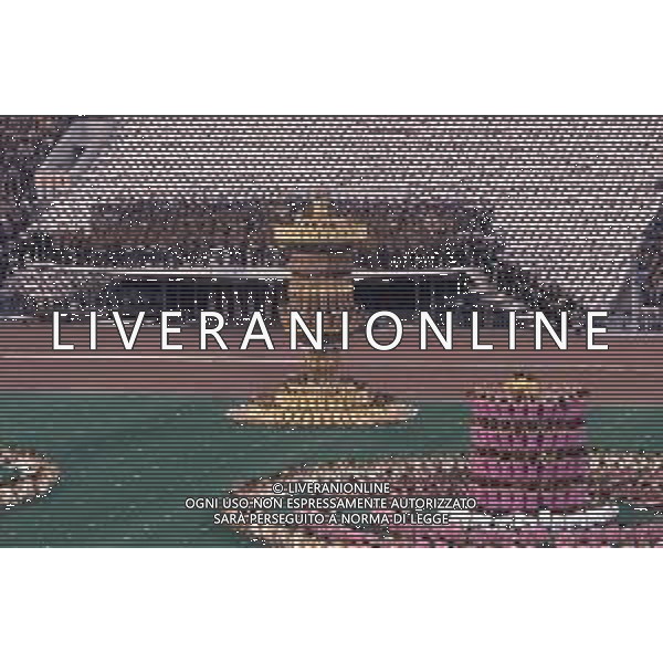 DIAP-OLIMPIADI DI MOSCA NELL\'ANNO 1980 NELLA FOTO LA CERIMONIA DI INAUGURAZIONE DELLE OLIMPIADI DI MOSCA FOTO ENRICO LIVERANI-AG ALDO LIVERANI SAS