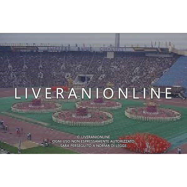 DIAP-OLIMPIADI DI MOSCA NELL\'ANNO 1980 NELLA FOTO LA CERIMONIA DI INAUGURAZIONE DELLE OLIMPIADI DI MOSCA FOTO ENRICO LIVERANI-AG ALDO LIVERANI SAS
