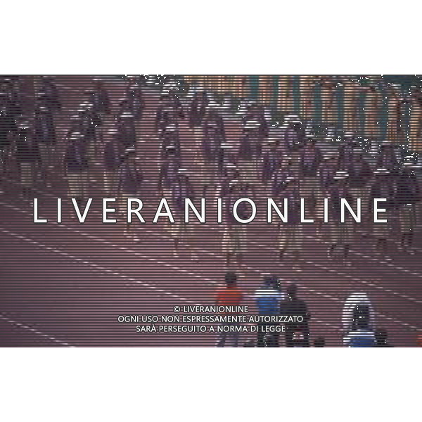 DIAP-OLIMPIADI DI MOSCA NELL\'ANNO 1980 NELLA FOTO LA CERIMONIA DI INAUGURAZIONE DELLE OLIMPIADI DI MOSCA FOTO ENRICO LIVERANI-AG ALDO LIVERANI SAS