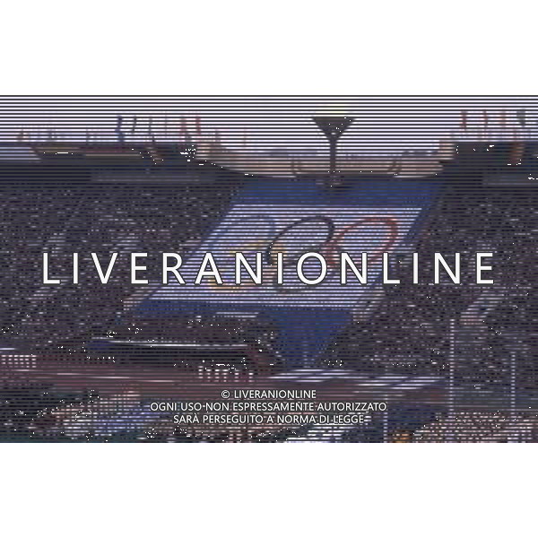 DIAP-OLIMPIADI DI MOSCA NELL\'ANNO 1980 NELLA FOTO LA CERIMONIA DI INAUGURAZIONE DELLE OLIMPIADI DI MOSCA FOTO ENRICO LIVERANI-AG ALDO LIVERANI SAS