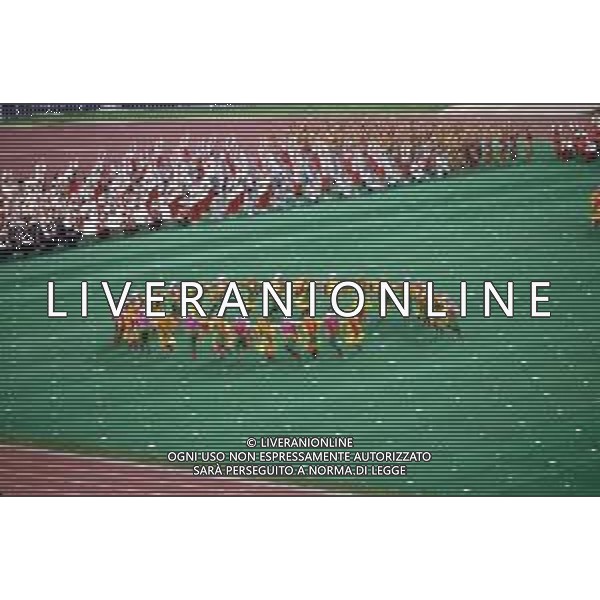 DIAP-OLIMPIADI DI MOSCA NELL\'ANNO 1980 NELLA FOTO LA CERIMONIA DI INAUGURAZIONE DELLE OLIMPIADI DI MOSCA FOTO ENRICO LIVERANI-AG ALDO LIVERANI SAS