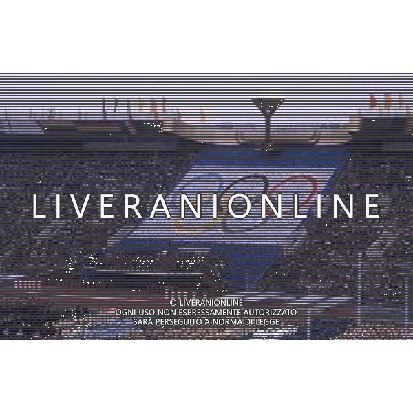 DIAP-OLIMPIADI DI MOSCA NELL\'ANNO 1980 NELLA FOTO LA CERIMONIA DI INAUGURAZIONE DELLE OLIMPIADI DI MOSCA FOTO ENRICO LIVERANI-AG ALDO LIVERANI SAS