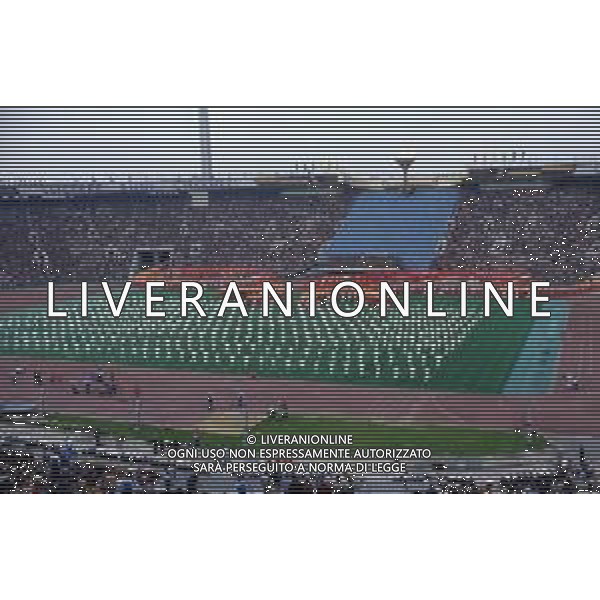 DIAP-OLIMPIADI DI MOSCA NELL\'ANNO 1980 NELLA FOTO LA CERIMONIA DI INAUGURAZIONE DELLE OLIMPIADI DI MOSCA FOTO ENRICO LIVERANI-AG ALDO LIVERANI SAS